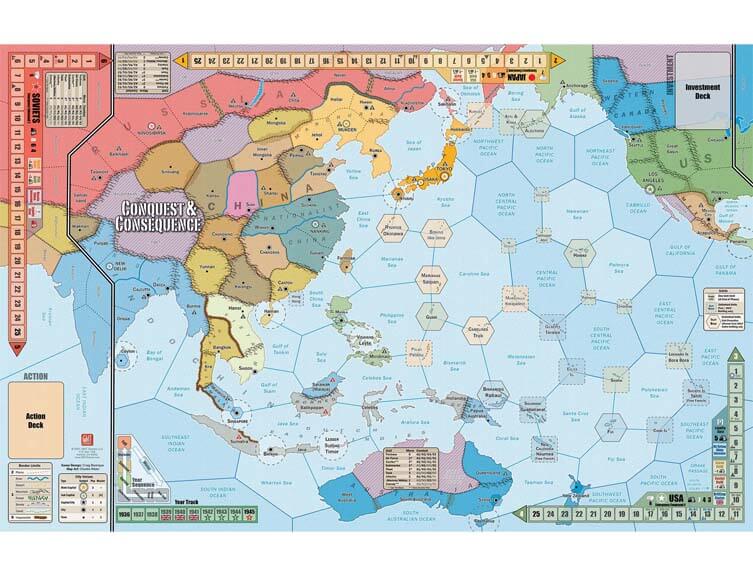 conquest and consequence map gameboard board game