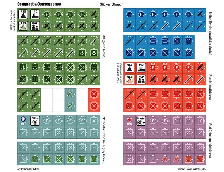 conquest and consequence sticker sheet