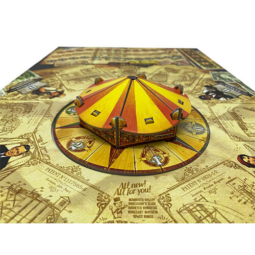 tenpenny parks game board and cardboard carousel miniature