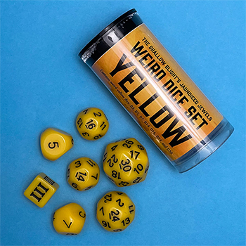 dcc day 2022 yellow dice of the fallen gods The Sallow Blight’s Jaundiced Jewels