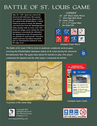 battle of st. louis historical war games from the historical game company back cover