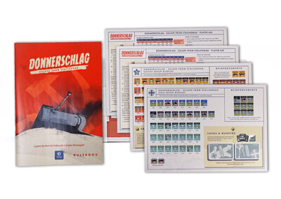 rulebook and player aids from Donnerschlag — Escape from Stalingrad by Vuca Simulations