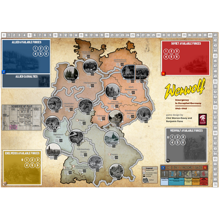 werwolf insurgency in occupied germany game board map