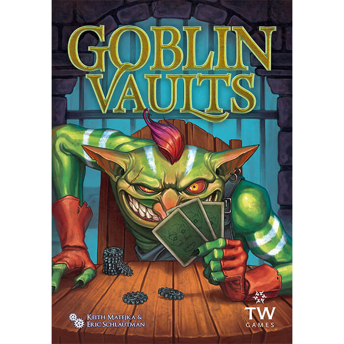 front of the Goblin Vaults board game from Thunderworks Games